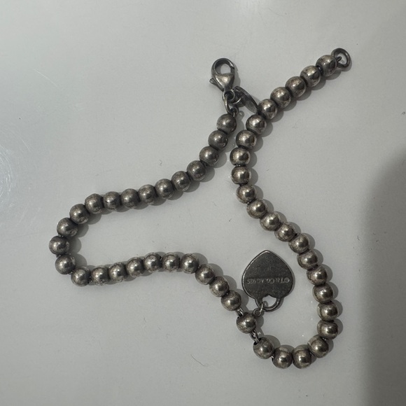 Tiffany & Co. Jewelry - Tiffany & Co. Silver Heart Tag Bead Bracelet
